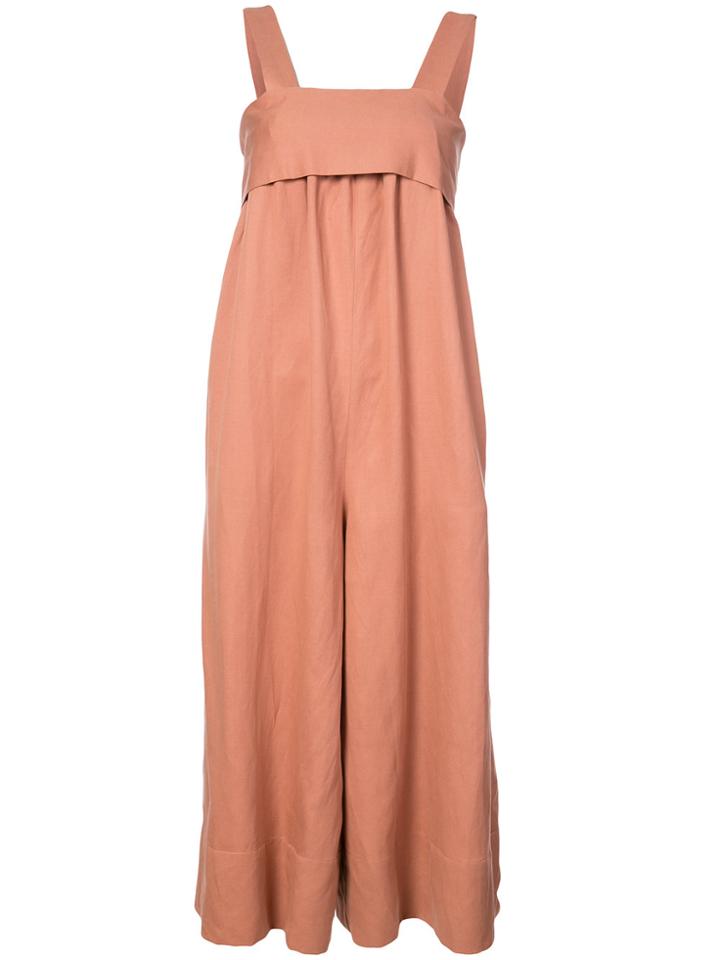 Ulla Johnson Cropped Wide Leg Jumpsuit - Pink & Purple