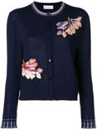 Peter Pilotto Floral Embroidered Cardigan - Blue