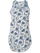 Derek Lam 10 Crosby Asymmetric Paisley Tank Top, Women's, Size: 2, Nude/neutrals, Silk