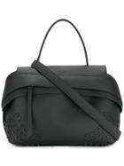 Tod's Wave Medium Embellished Tote - Black