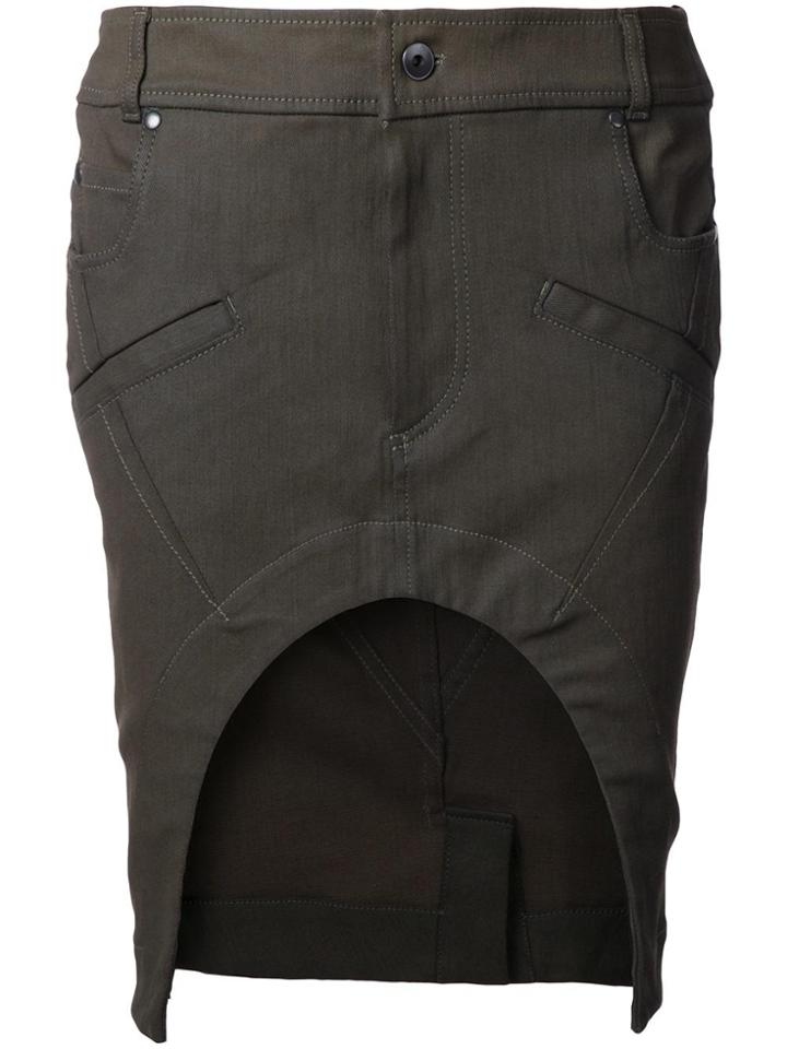 Haider Ackermann 'bayard' Denim Skirt - Green