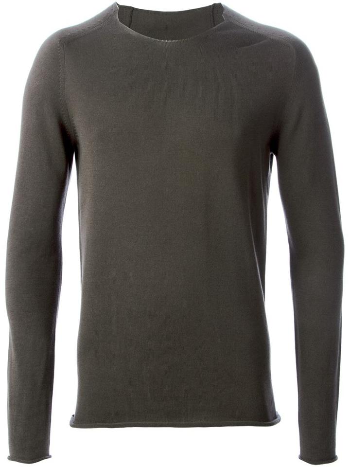 Label Under Construction Rolled Hem Sweater, Men's, Size: 50, Brown, Cotton