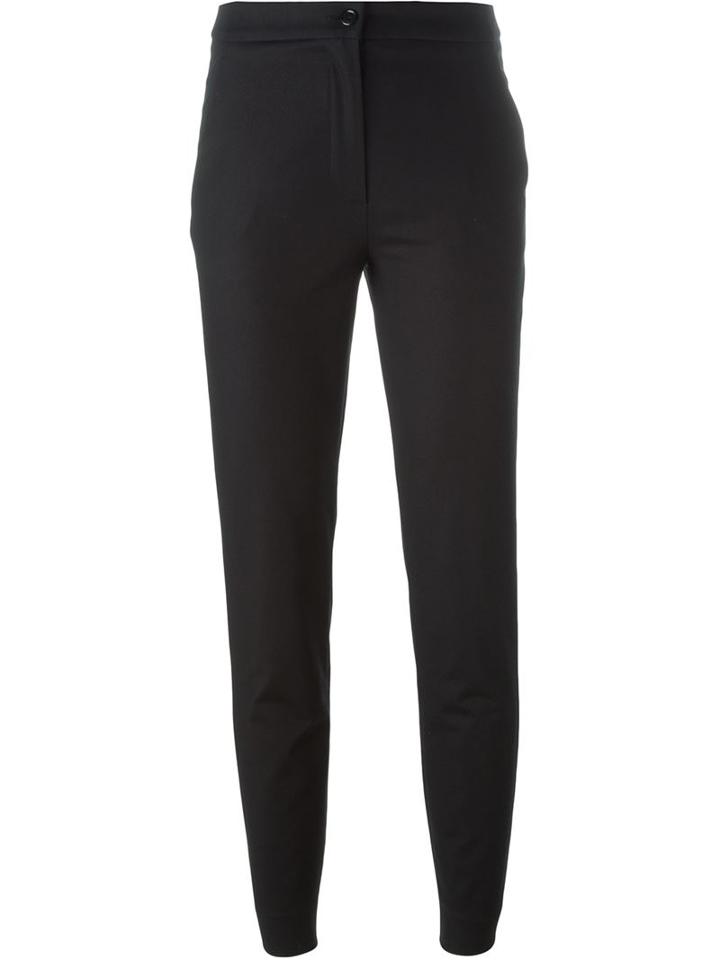 Moschino Skinny Trousers, Women's, Size: 40, Black, Cotton/other Fibers