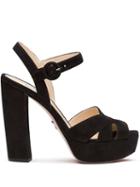 Prada Crossover Straps Sandals - Black