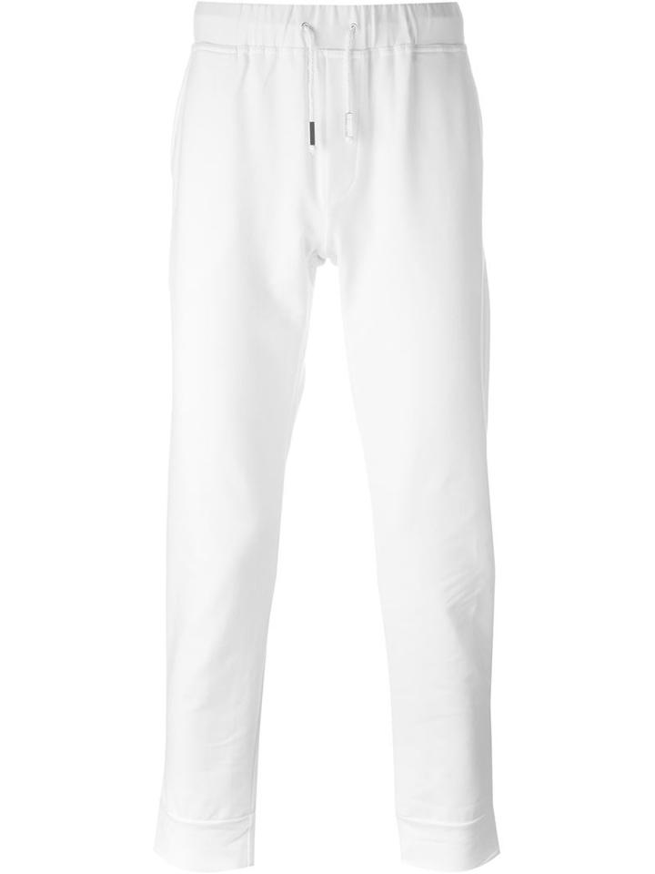 Eleventy Jersey Sweatpants, Men's, Size: Xl, White, Cotton/spandex/elastane