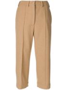 Mm6 Maison Margiela Cropped Suit Pants - Nude & Neutrals