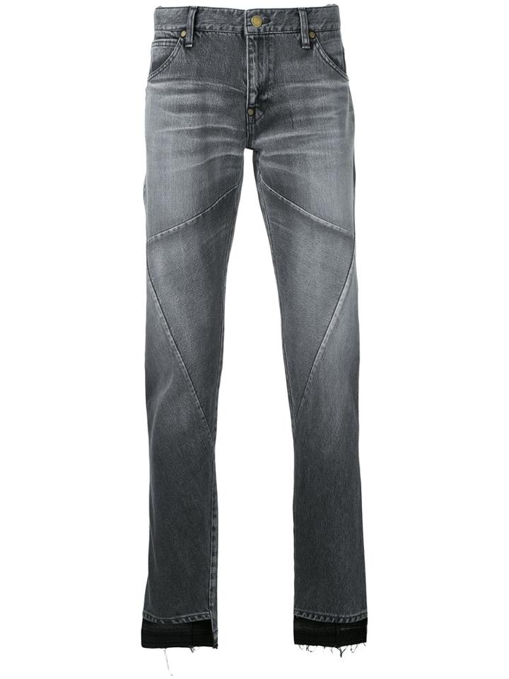 Factotum - Panelled Step Hem Jeans - Men - Cotton - 28, Grey, Cotton