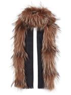 Fendi Touch Of Fur Stole - Black