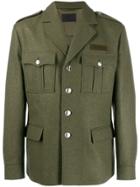 Prada Buttoned Military Jacket - Green