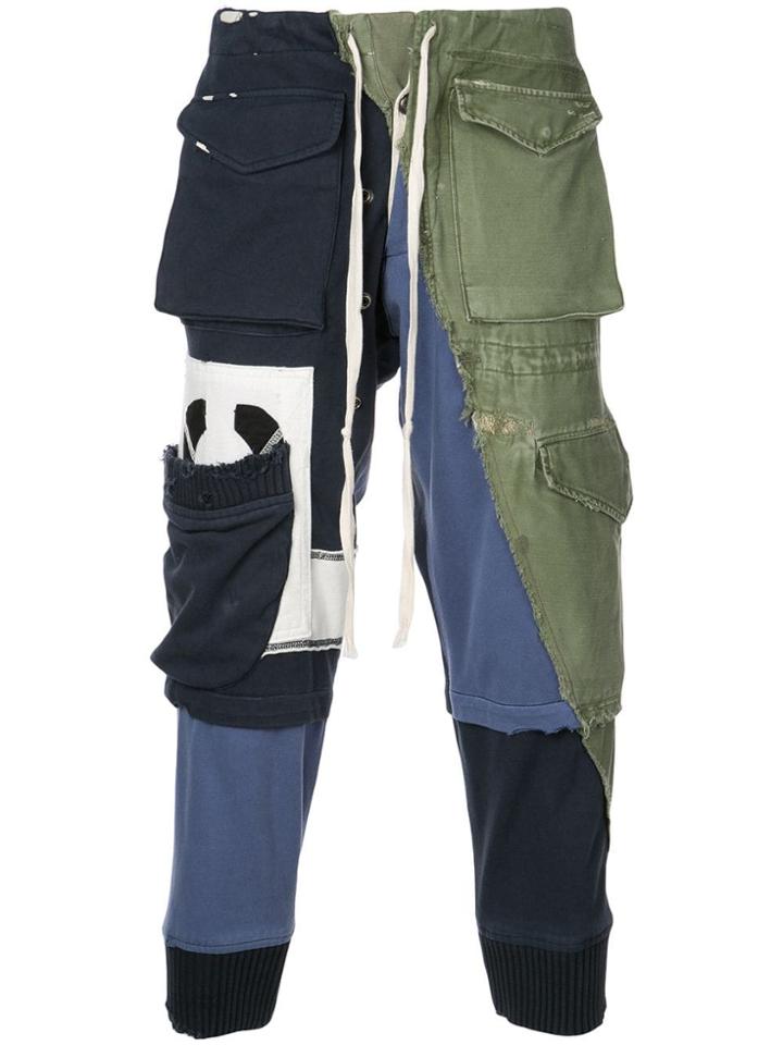 Greg Lauren Multi-pocket Trousers - Blue