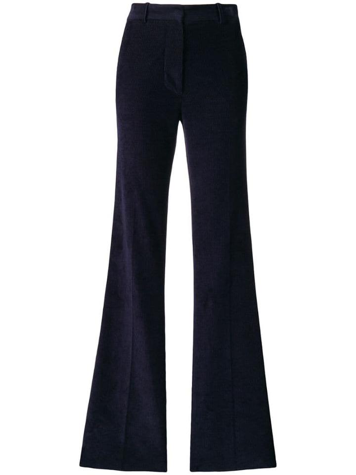Victoria Beckham High Waisted Flare Trousers - Blue