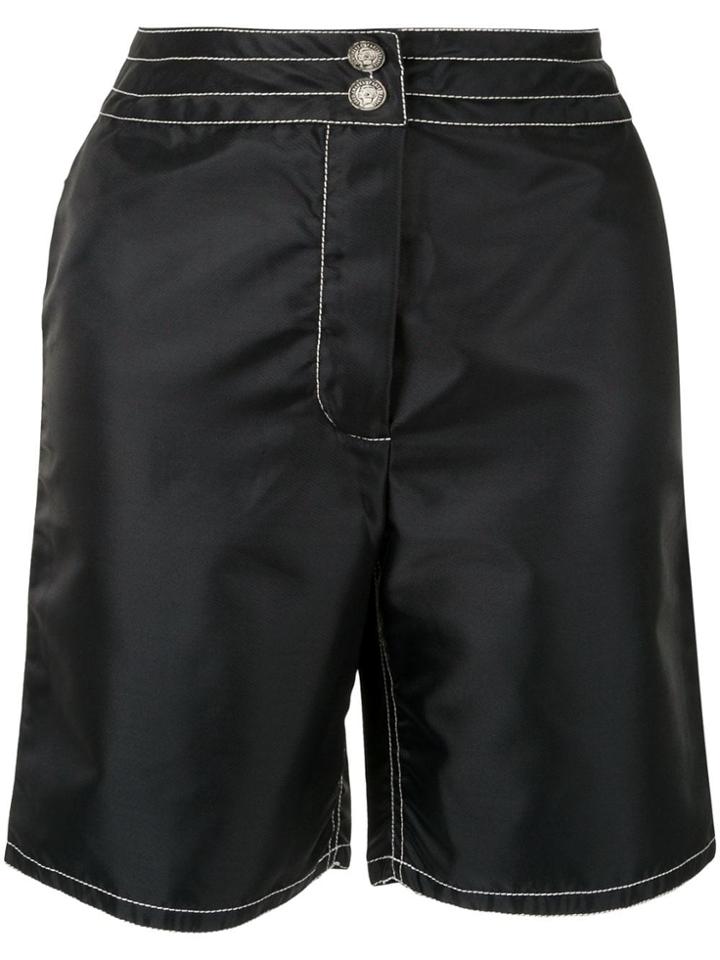 Chanel Pre-owned Cc Logo Shorts - Black