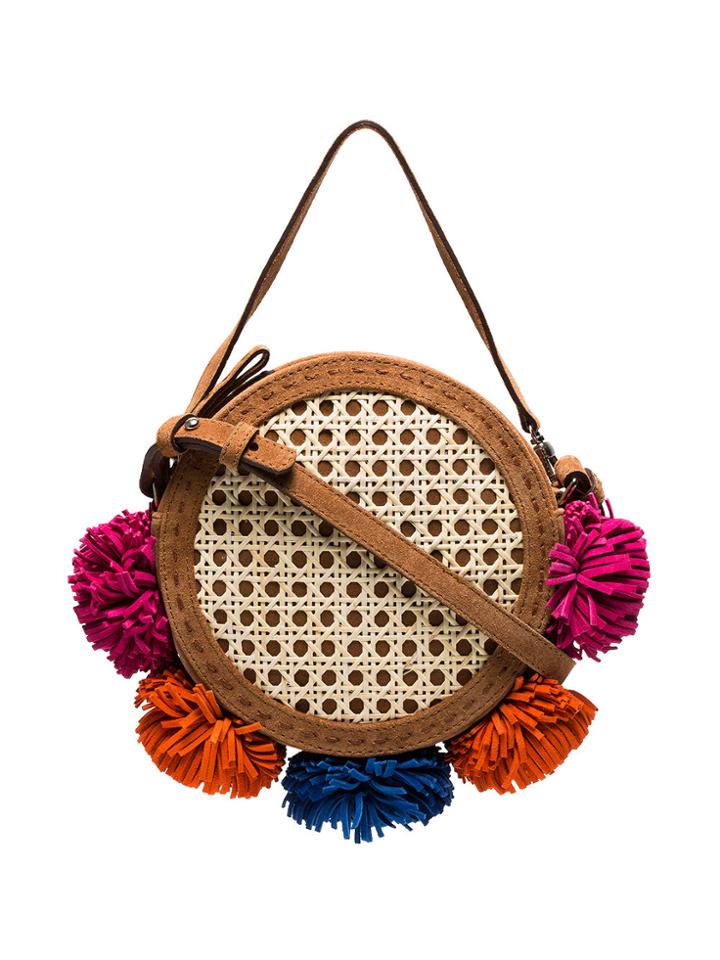 Mehry Mu Multicoloured Tambourine Pom Pom Cross Body Bag