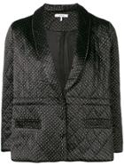 Ganni Cameron Polka-dot Quilted Jacket - Black