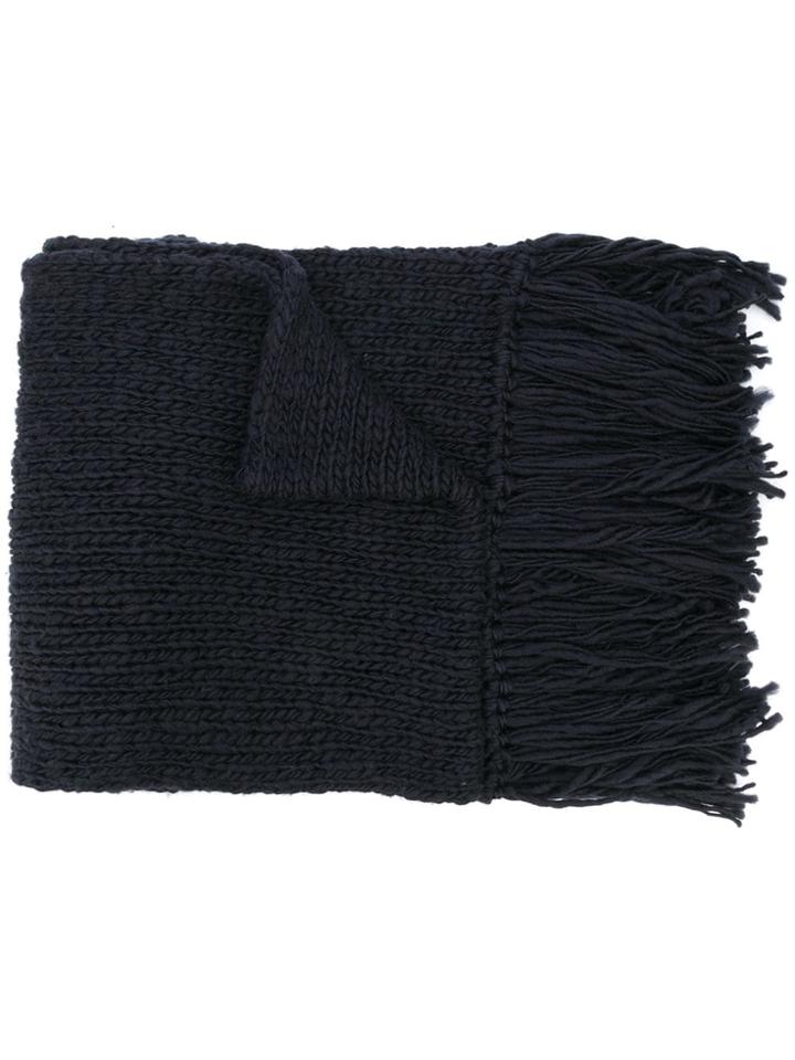 Maison Flaneur Chunky Knit Scarf - Blue