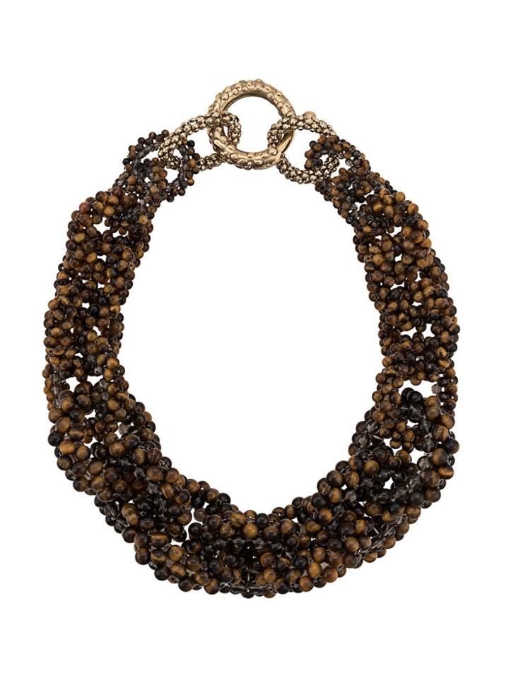 Rosantica Tiger Eye Necklace - Brown