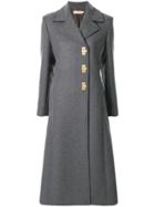 Tory Burch Fitted Toggle Coat - Grey