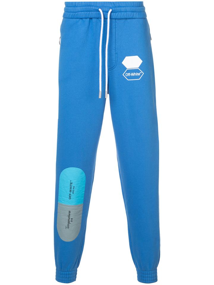 Off-white Graphic Print Track Pants - Blue