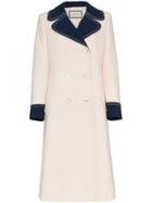 Gucci Double Breasted Bi Colour Wool Coat - Nude & Neutrals