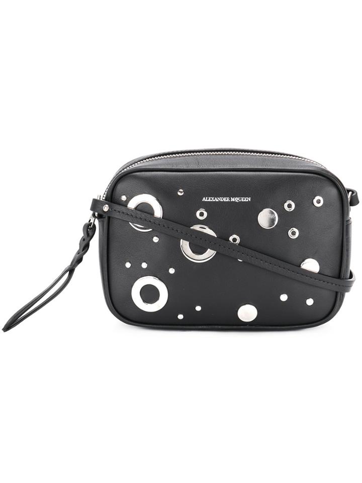 Alexander Mcqueen Camera Eyelet Bag - Black