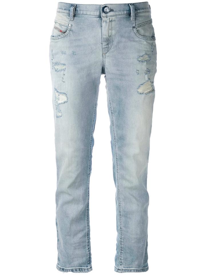 Diesel - Cropped Jeans - Women - Cotton/spandex/elastane/lyocell - 29/32, Women's, Blue, Cotton/spandex/elastane/lyocell