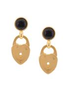 Lizzie Fortunato Jewels Padlock Post Earrings - Gold