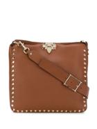 Valentino Valentino Garavani Small Rockstud Hobo Bag - Brown