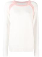 Chinti & Parker Contrast Long-sleeve Sweater - White