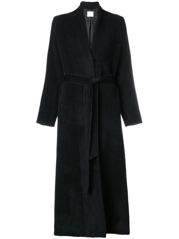 Forte Forte Long Belted Coat - Black