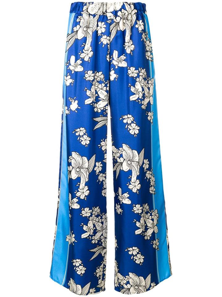 P.a.r.o.s.h. Floral Print Palazzo Pants - Blue