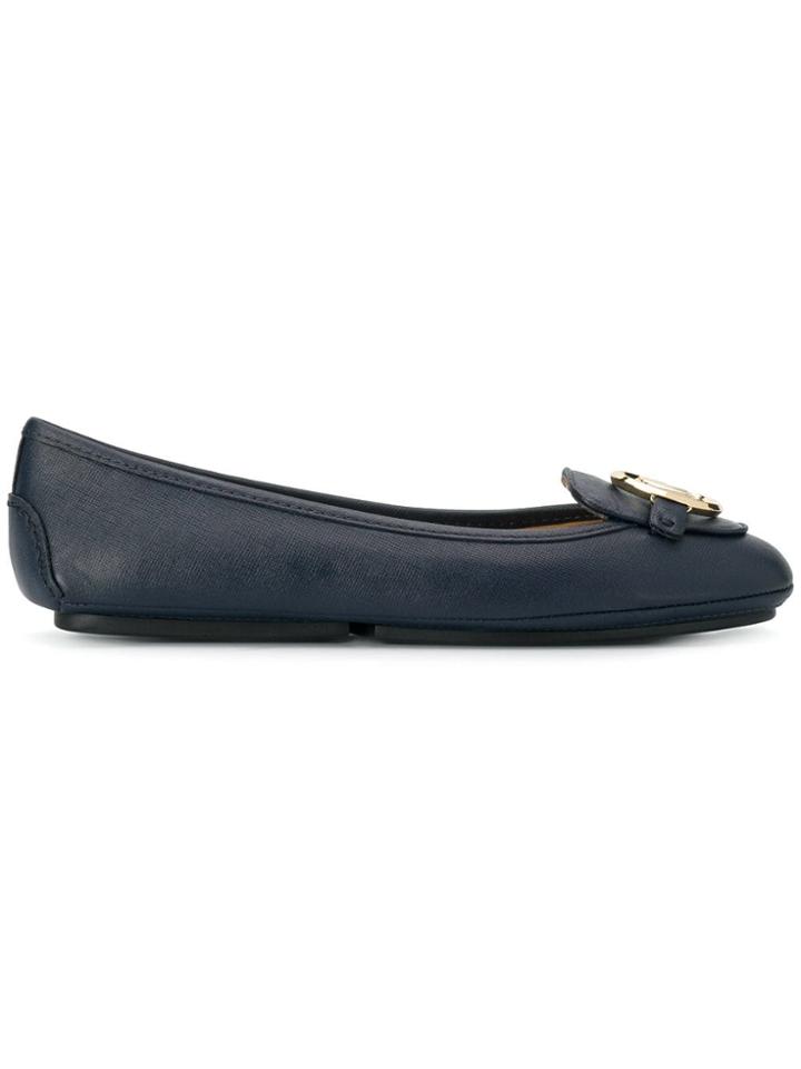 Michael Michael Kors Saffiano Ballerina Flats - Blue
