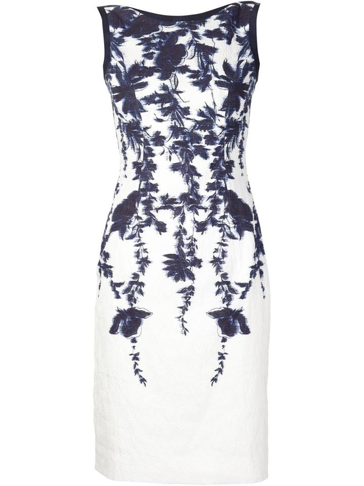 Carolina Herrera Floral Print Pencil Dress