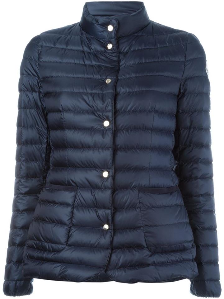 Moncler Leyla Padded Jacket, Women's, Size: 4, Blue, Polyamide/feather Down