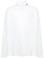 We11done Jersey Turtleneck Top - White