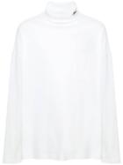 We11done Jersey Turtleneck Top - White