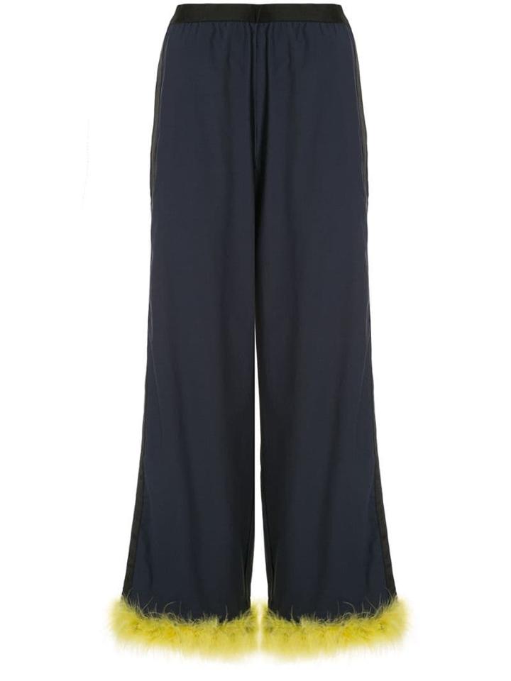 Tu Es Mon Trésor Feather Hem Track Pants - Blue