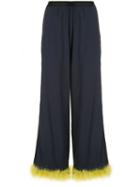Tu Es Mon Trésor Feather Hem Track Pants - Blue