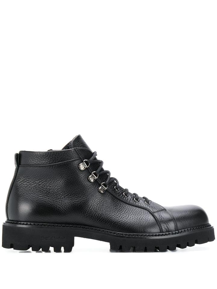 Baldinini Chunky Heel Lace-up Boots - Black