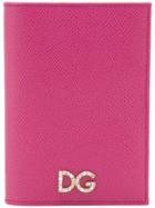 Dolce & Gabbana Embellished Logo Wallet - Pink