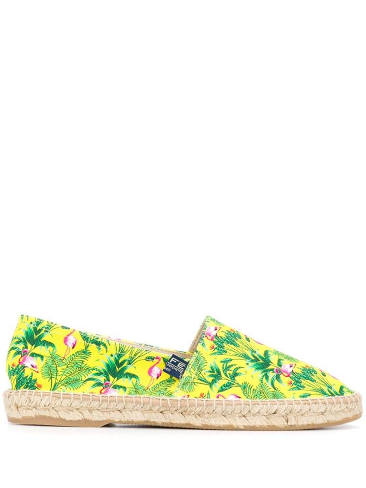 Fefè Flamingo Print Espadrilles - Yellow