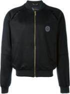 Versace Medusa Bomber Jacket, Men's, Size: 48, Black, Silk/cotton/polyamide/cotton