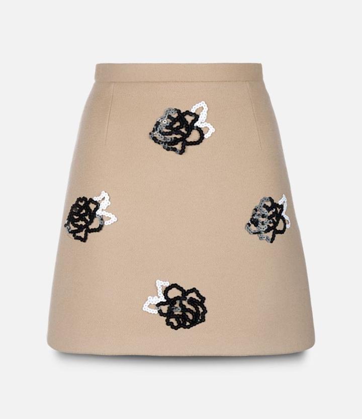 Christopher Kane Mini Skirt With Embroidered Flower