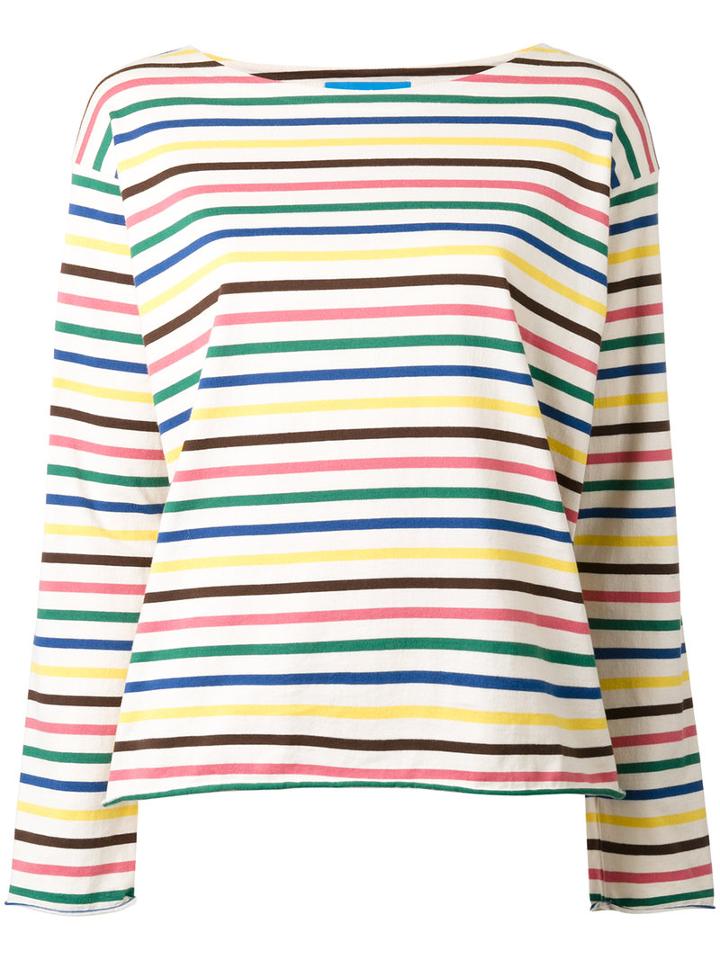 Mih Jeans Rainbow Stripe T-shirt, Women's, Size: Small, Nude/neutrals, Cotton
