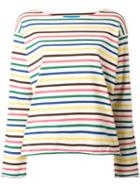 Mih Jeans Rainbow Stripe T-shirt, Women's, Size: Small, Nude/neutrals, Cotton