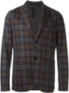 Harris Wharf London Checked Button Down Blazer, Men's, Size: 56, Blue, Virgin Wool