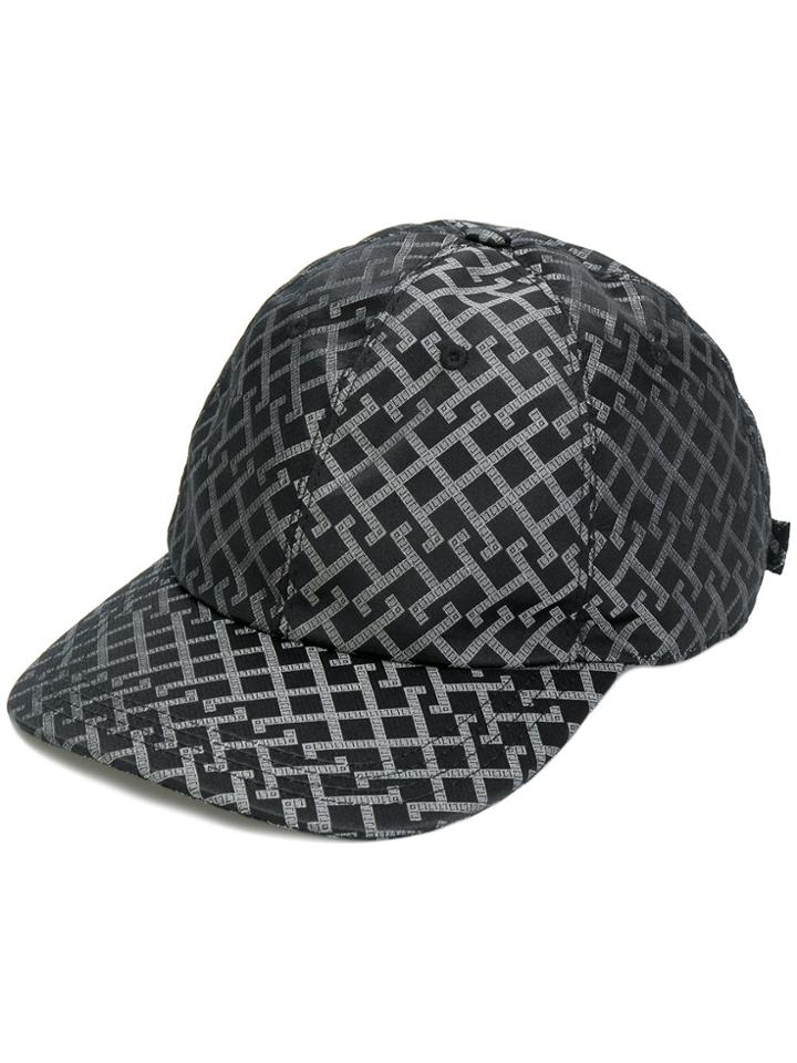 Versace Greek Key Print Baseball Cap - Black