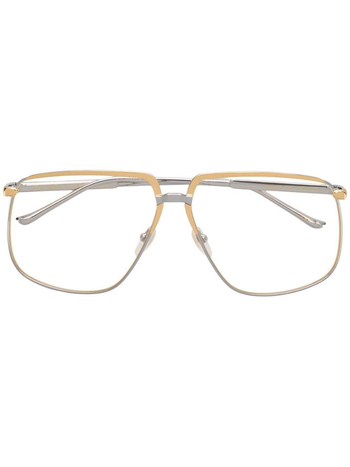 Gucci Eyewear Aviator Style Glasses - Gold
