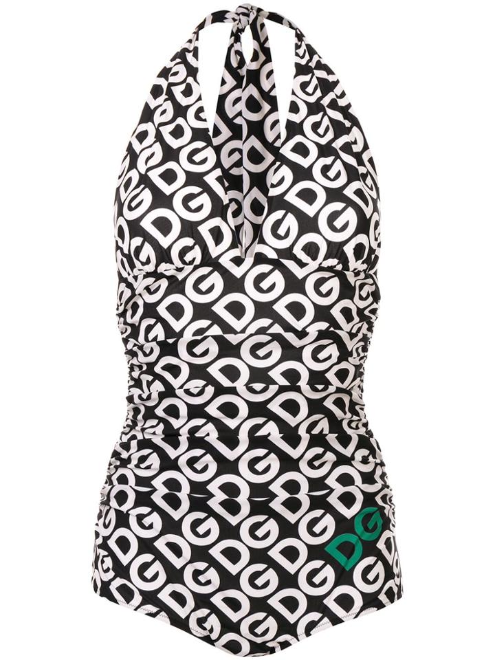 Dolce & Gabbana Logo Swim Suit - Hn92a Dg Mania Fdo. Nero