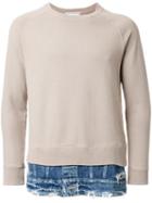 Miharayasuhiro Layered Detail Sweatshirt, Men's, Size: 46, Brown, Cotton