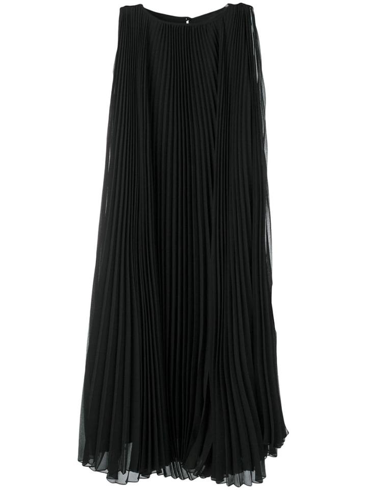 Max Mara Clelia Pleated Dress - Black